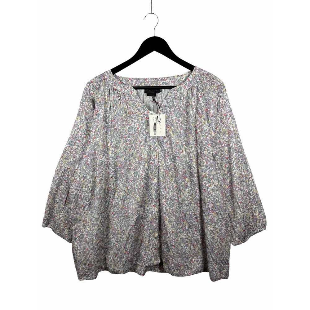 NWT Hatch The Aster Top in Lavender Garden Floral Women's Sz 3 - US 10-12, L